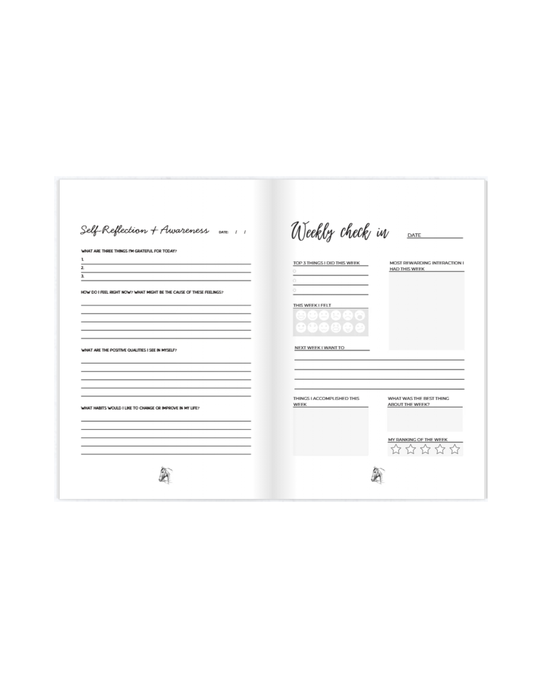 Year of the Horse Guided Manifestation Journal: Guided Weekly Check-Ins, Vision Board Templates & Motivational Quotes