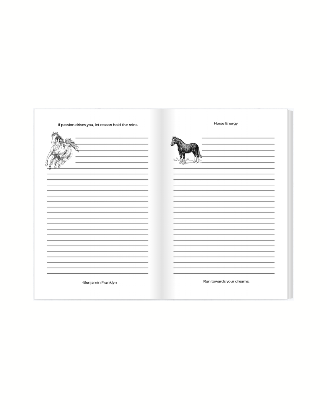 Year of the Horse Notebook: Simple Lined Notebook for Writing & Notes