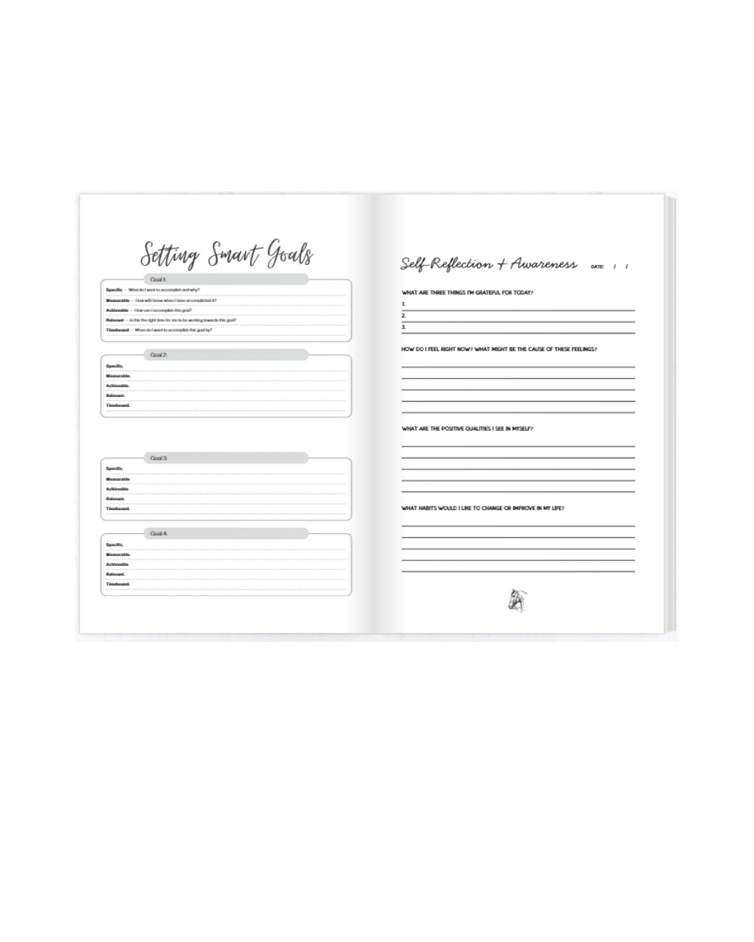 Year of the Horse Guided Manifestation Journal: Guided Weekly Check-Ins, Vision Board Templates & Motivational Quotes