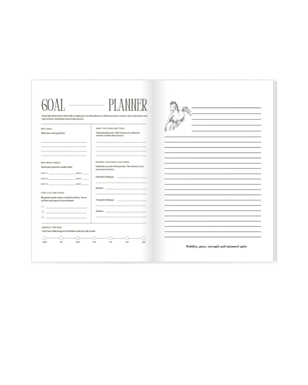 Year of the Horse Guided Manifestation Journal: Guided Weekly Check-Ins, Vision Board Templates & Motivational Quotes